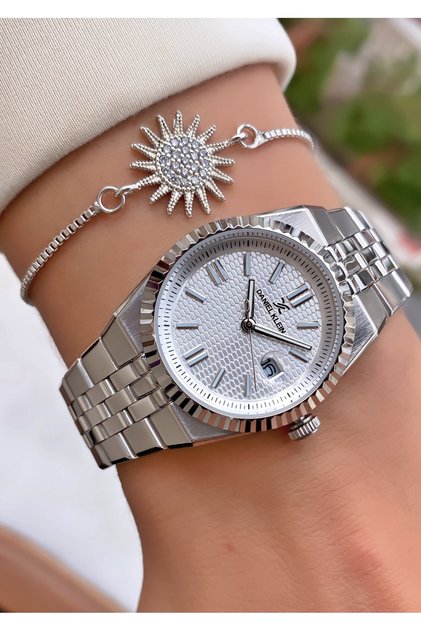 Brand Original - Silver Color- 2 Year Warranty Women Wrist Watch - Bracelet Gifted 010Dkl00-404