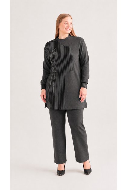 149-TP-M26K_R024 ÇİZGİLİ BAMBU MODAL TUNİK PANTOLON TAKIM #10-25#