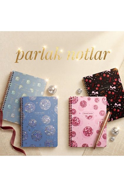 Adali̇nhome - Bright Notes A5 Spiral Notebook Set (Pack of 4, 3 Lined Notebooks, 1 Squared Notebook)