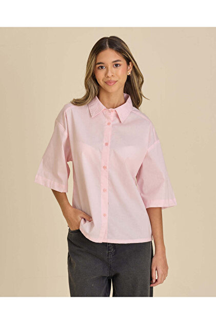 Senior Girls Pink Short Sleeve Shirt