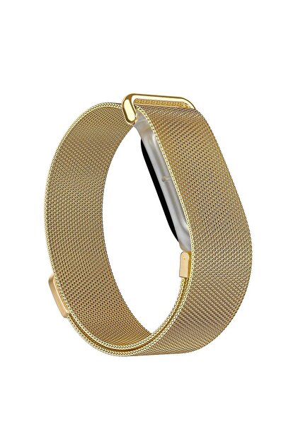Google Fitbit Air Uyumlu Mıknatıslı Hasır Metal Örgü Kordon Milanese Kayış Milano Loop Bileklik