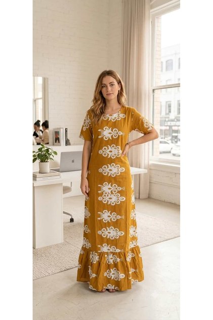 Women's Soft Shirt with Elegant Drawings on the Sleeve