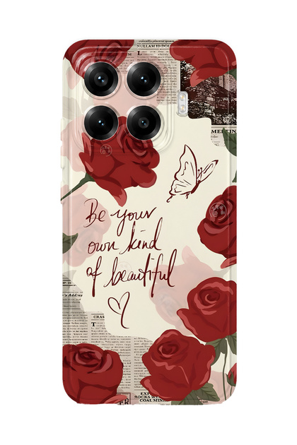 Xiaomi 17t Pro Compatible Red Rose Pattern Transparent Phone Case