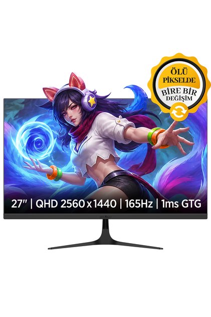 Velor Q50 27'' 165Hz 1Ms GTG Fast IPS QHD 2K Gaming Monitör (Ölü Pikselde Anında Değişim)