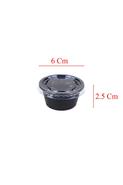 2 oz Black Sauce Box Carton with Lid (2000 Boxes/Carton)