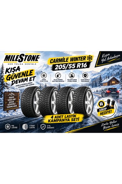 205/55R16 CARMİLE WİNTER 91H Kış Lastiği (4'LÜ TAKIM) (Üretim : 2026)