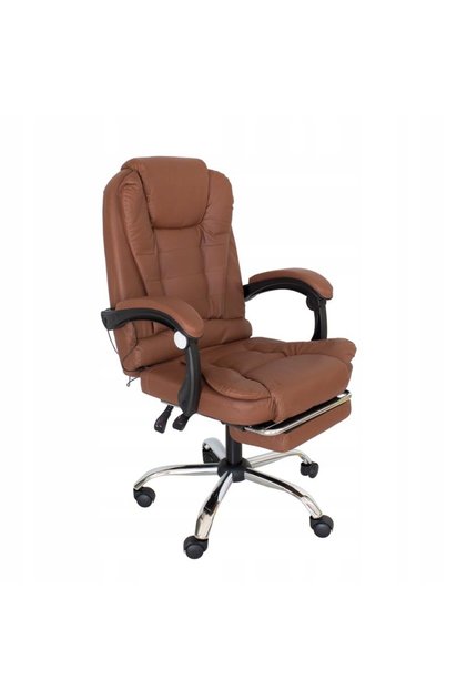 Scaun de birou 333 BOSS cu masaj, suport pentru picioare, spătar reglabil, piele ecologică PU, rotativ 360°, până la 120 kg