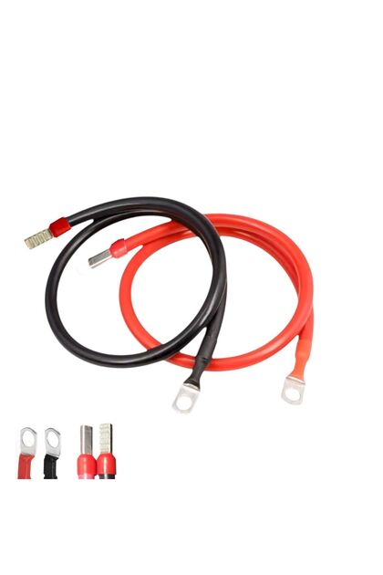 Καλώδιο 10mm², σύνδεση ελεγκτή/μπαταρίας με ακροδέκτη και ακίδα M10, κόκκινο/μαύρο 2x50εκ.