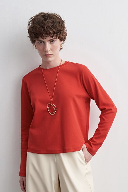 Basic Cotton Tina Bodysuit Red