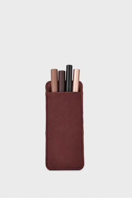 Miela mirrored pen holder - burgundy