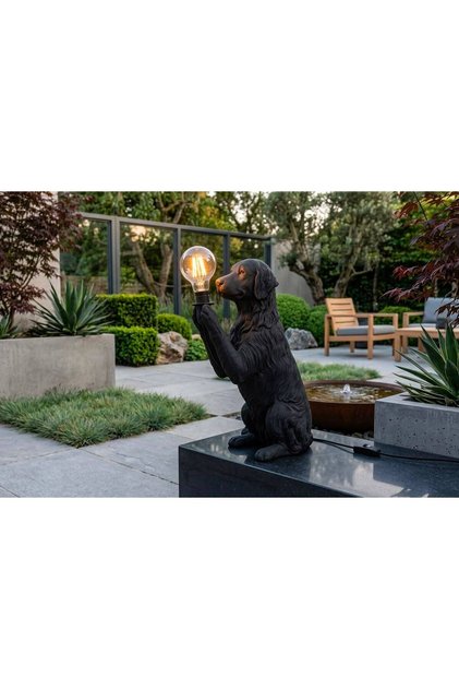 Decorative Table Lamp with 3D Printed Dog Figure