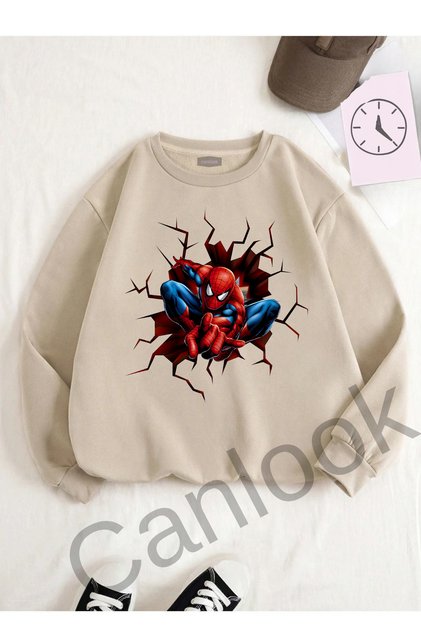 Spider Printed Unisex Printed Children's Sweatshirt