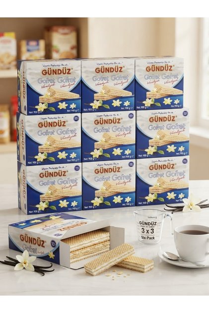 Gofret Vanilyalı 900 gr 6 Adet Ekonomik Paket