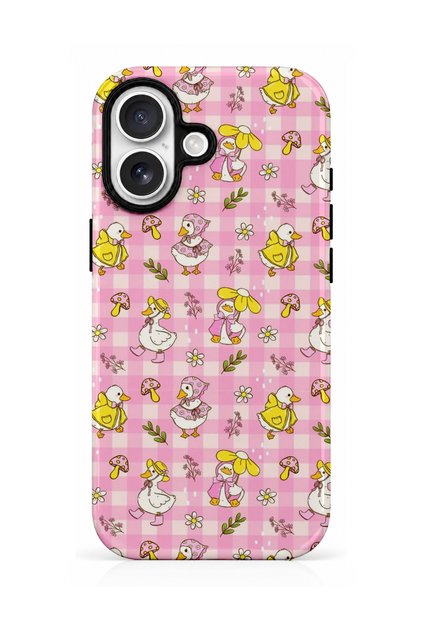 iPhone 16 Compatible - Dressed Ducks, Double Layer Tough Cover, Glossy Surface Protective Case