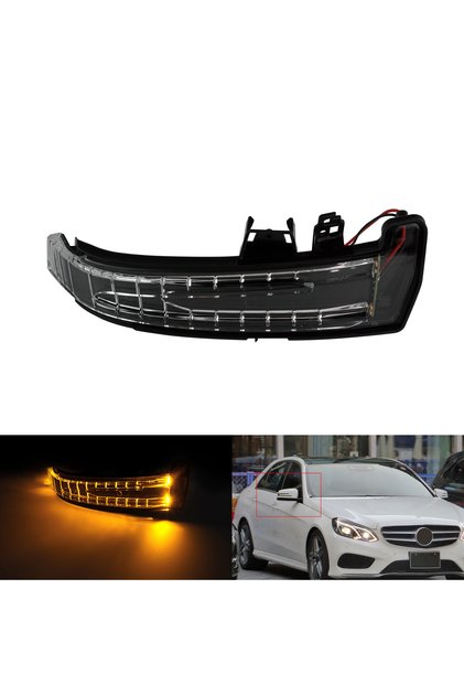 YELLOW ANGRONG Right Wing Door Mirror LED Indicator Turn Signal Light For Mercedes Benz W204 C218 X2