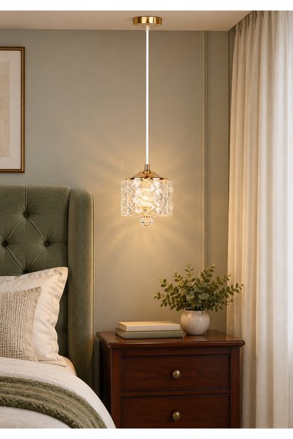 إنارة معلقة ذهبية LED من الألومنيوم والأكريليك 9 واط و3 ألوان HA/D6082/1FGD+3CO