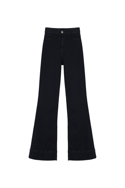 Lacivert Kadın Denim Pantolon F6WL-PNT0313