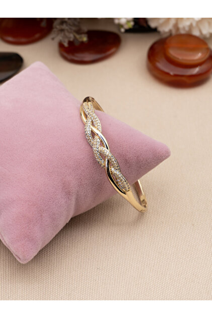 Premium Quality Zircon Stone Xuping Steel Bracelet - Non-Tarnishing Bracelet 18 cm