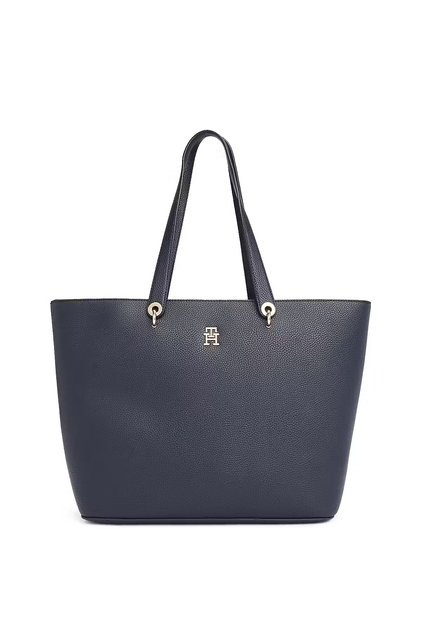 Damen-Umhängetasche mit Logo, Leder, Kartenfach, für den täglichen Gebrauch, Marineblau, AW0AW15178-DW6