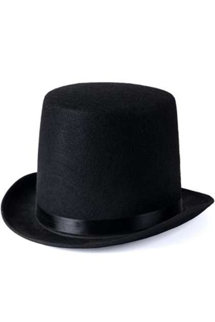 Black Color Ringmaster Magician Hat Fedora Hat for Adults 15 cm