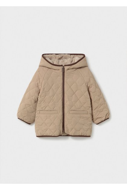 Winter Season Baby Boy Reversible Plush Coat - Brown