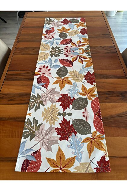 D1646Rnr-Autumn Colorful Leaf Patterned Runner
