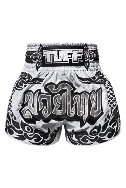 Muay Thai Shorts Boxing Trunks Traditional Style (TUF-MS631-WHT)