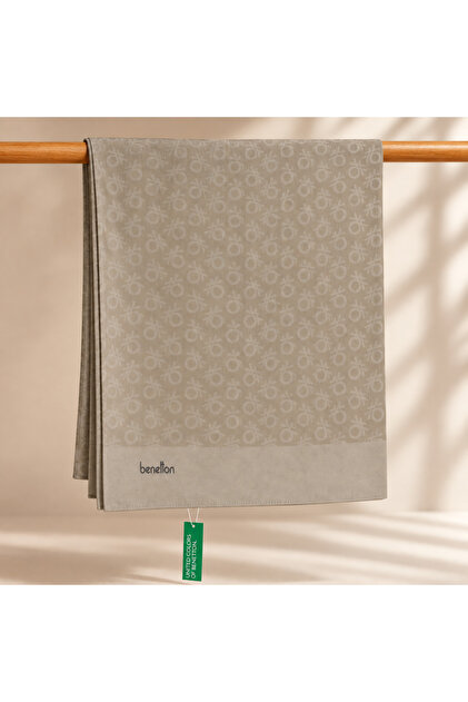 Elegante Şal 1023 2816 Bej Monogram Desen