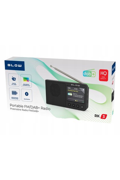 Radio digital portabil cu ecran LCD, Bluetooth, DAB+, FM, AUX, USB-C