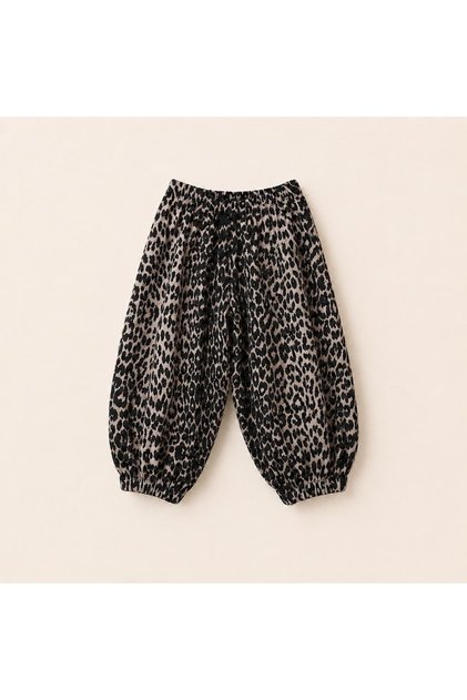 Girl's Leopard Patterned Balloon Pants