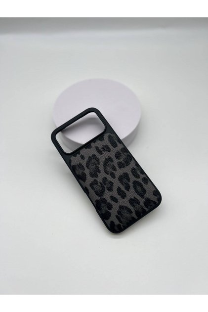 iPhone 18 Pro Max Compatible Fluffy Leopard Patterned Soft Textured Premium Case with Camera Protection