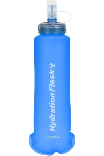 Soft Folding Water Bottle,500ml TPU Collapsible Flask with Leak-Proof Lock,BPA-Free Lightweight Hydration for Running,Hiking,Cycling,and Outdoor Sports