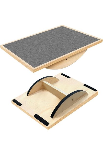 Balance Board, Professional Wobble Board, Wooden Rocker Boards for Physical Therapy, Standin
