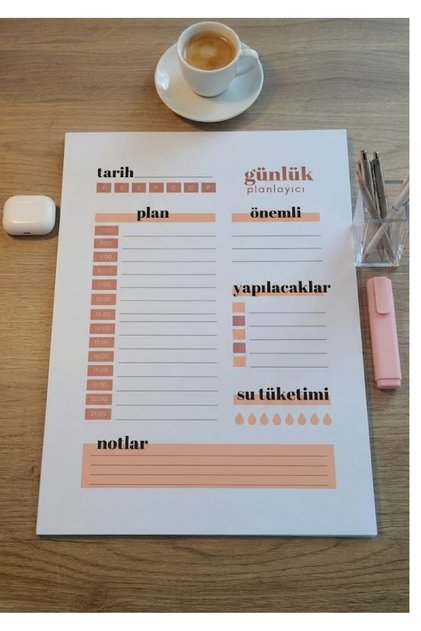 A4 Pastel Ahenk Günlük Planlayıcı 50 Yaprak