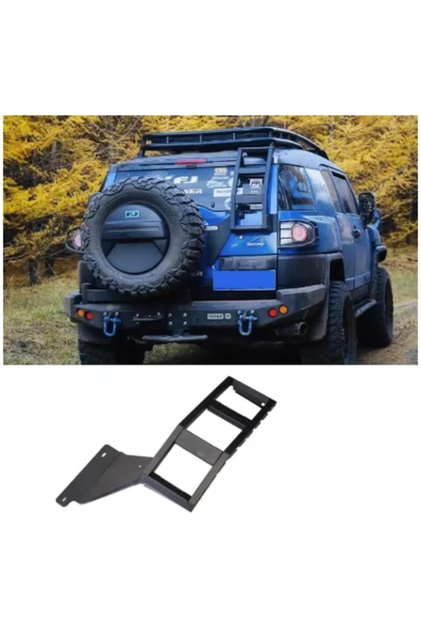 Right Climbing Ladder Compatible for FJ Cruiser 2007-2022 Tailgate Ladder Rack Ladder Rear