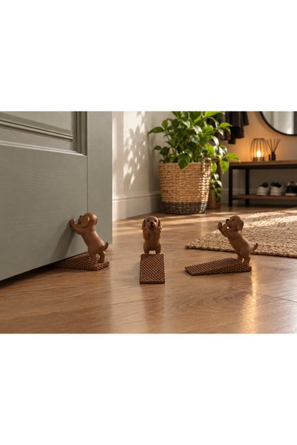 Köpek Figürlü Kaydırmaz Kapı Tutucu – Dekoratif Kapı Stoperi – Kapı Durdurucu