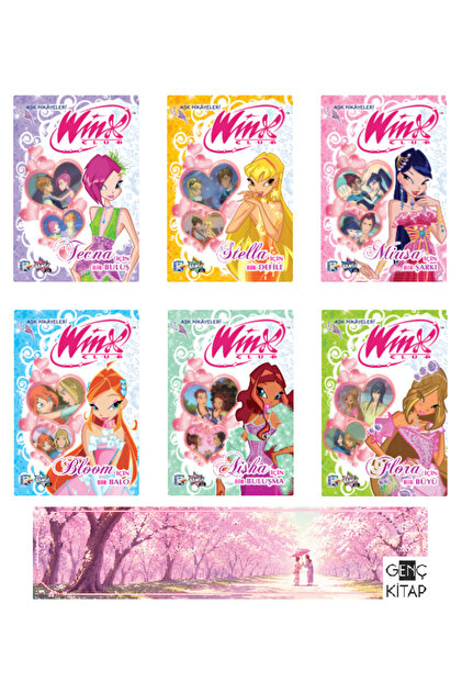 Winx Club Aşk Hikayeleri 6'lı Çizgi Roman Seti/Flora için Bir Büyü-Bloom için Bir Balo-Aisha için Bir Buluşma-Tecna için Bir Buluş-Stella için Bir Defile-Miusa için Bir Şarkı-Genç Kitap Ayraç Hediyeli