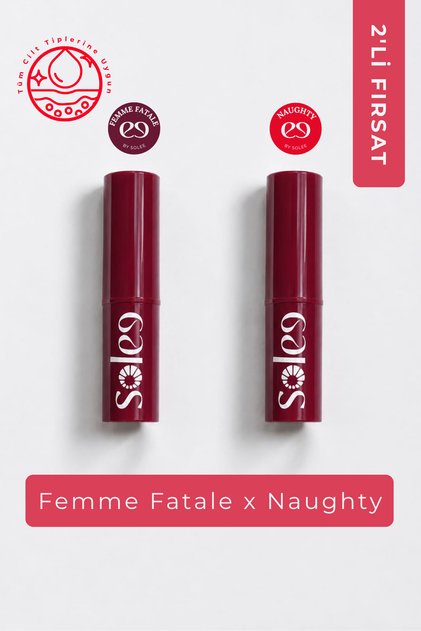 Femme Fatale & Naughty-Solid Fragrance - Yeni Nesil & Ar-Ge Temelli Parfüm - İkili Kadın Katı Parfüm Seti