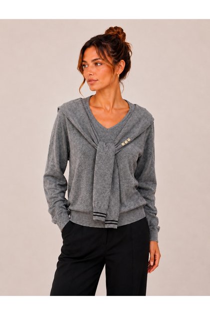 Women's Buttoned Detailed Knitwear Cardigan 27K12332-06