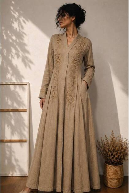 Hand embroidery abaya