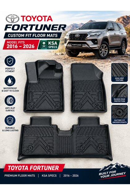 Toyota Fortuner Car Floor Mat TPE (2016 - 2026)