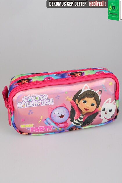 Licensed Gabby's Dollhouse Pencil Bag with Dekomus Pocket Notebook as a Gift