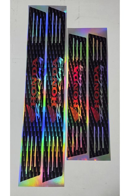 Honda Car Door Sill Sticker 4 Piece Set – Hologram Carbon Pattern 2 Front 2 Rear – 50 cm / 35 cm