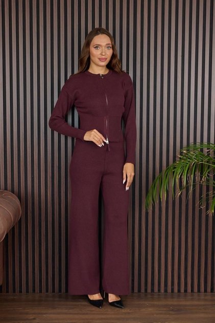 Zippered Premium Knitwear Set