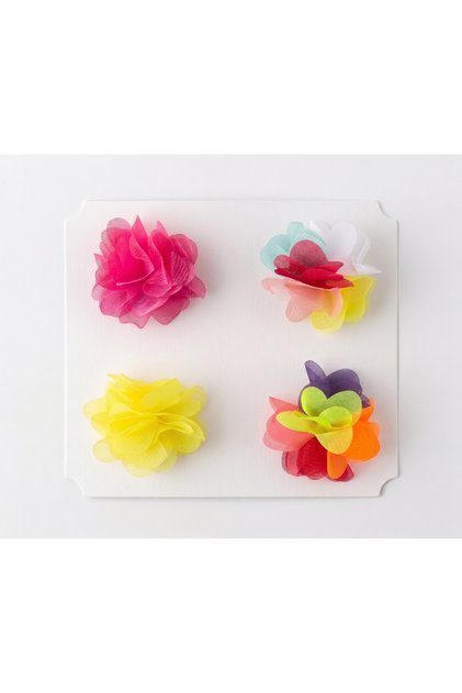 Hairless Baby Hair Clips - 4 Pieces Frida Model Flower