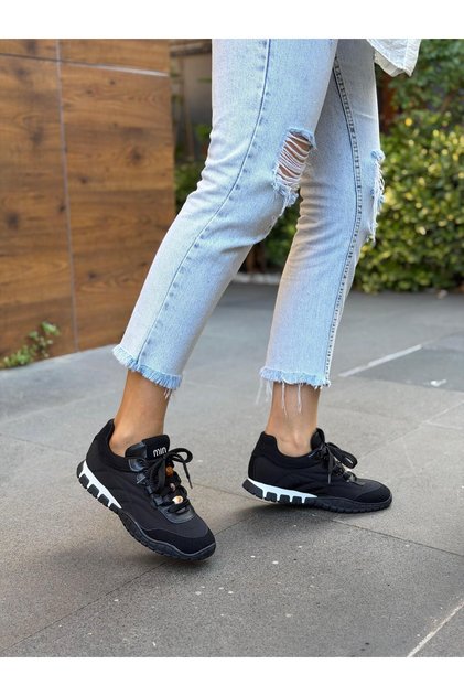 Black Fabric Beaded Kadun Casual Sport Ravello