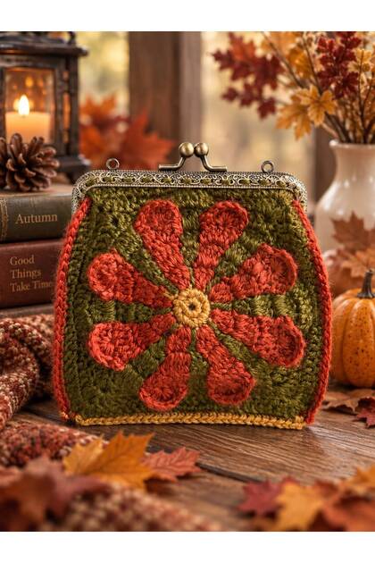 Colorful Flowers Burslu Bag