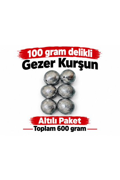 100 gram delikli Gezer Kurşun 6'lı paket toplam 600 gram