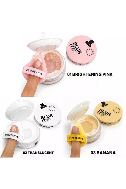 Powdered Glitter Set with Sponges 3 Colors