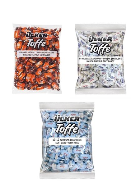 Mixed Toffee Soft Candy 3 Kg. (Milk, Caramel, and Bubble Gum Flavored)